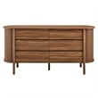 Cadence 6-Drawer Curved Dresser in Walnut