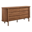 Cadence 6-Drawer Curved Dresser in Walnut