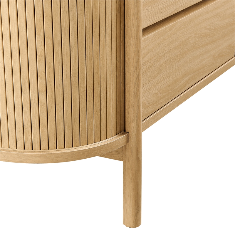 Cadence 6-Drawer Curved Dresser in Oak