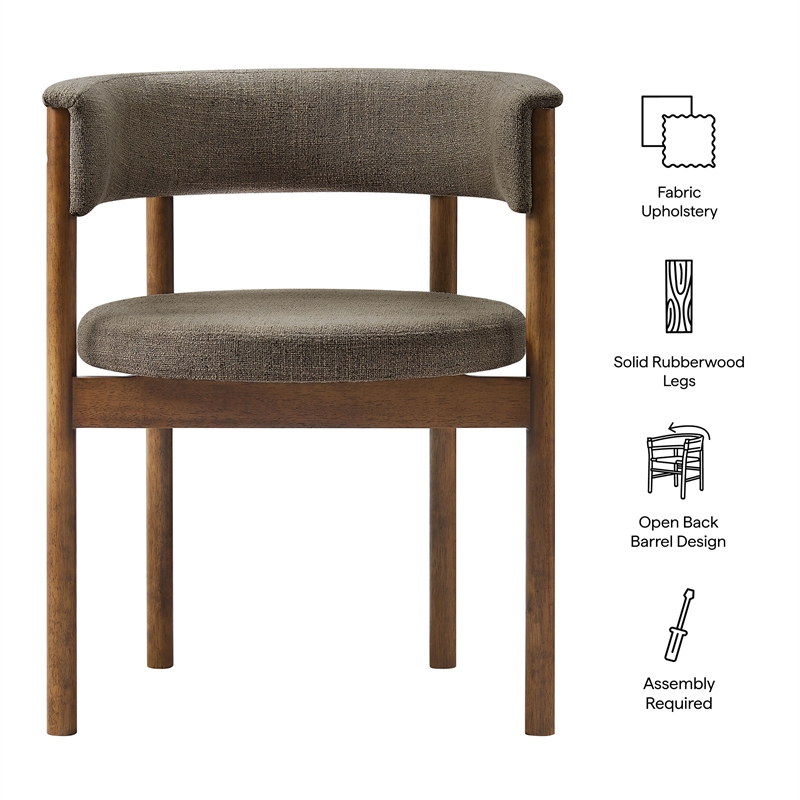 Clea Set Of 2 Curved Upholstered Dining Chairs