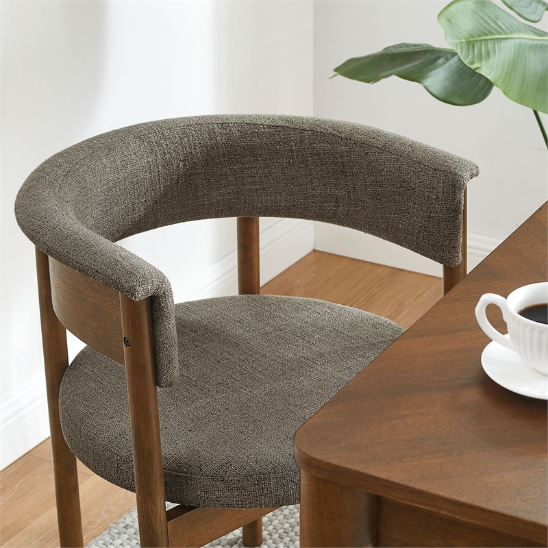 Clea Set Of 2 Curved Upholstered Dining Chairs