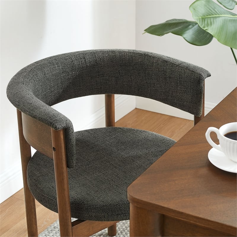 Clea Set Of 2 Curved Upholstered Dining Chairs