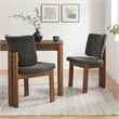 Alba Armless Upholstered Dining Chairs Set Of 2 in Charcoal