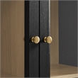 Modway Amara 79 Inch Large Storage Display Cabinet in Black Oak