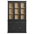 Modway Amara 79 Inch Large Storage Display Cabinet in Black Oak