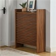 Emric Wave Shoe Cabinet in Walnut