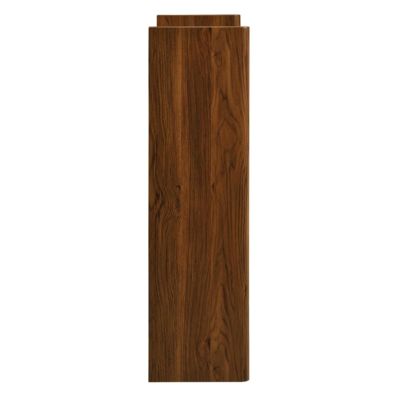 Emric Wave Shoe Cabinet in Walnut