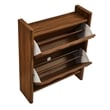 Emric Wave Shoe Cabinet in Walnut