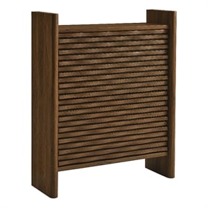 Emric Wave Shoe Cabinet in Walnut