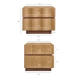 Isola 2 Drawer Nightstand in Light Oak Walnut