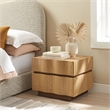 Isola 2 Drawer Nightstand in Light Oak Walnut