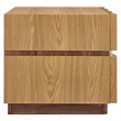 Isola 2 Drawer Nightstand in Light Oak Walnut
