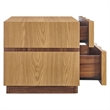 Isola 2 Drawer Nightstand in Light Oak Walnut