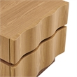 Isola 2 Drawer Nightstand in Light Oak Walnut
