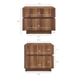 Isola 2 Drawer Nightstand in Walnut