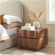 Isola 2 Drawer Nightstand in Walnut