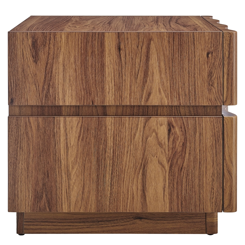 Isola 2 Drawer Nightstand in Walnut