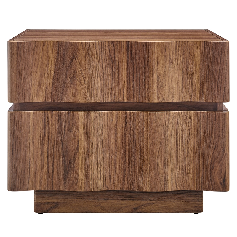 Isola 2 Drawer Nightstand in Walnut