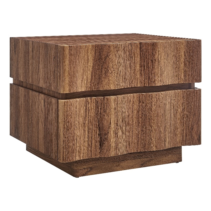 Isola 2 Drawer Nightstand in Walnut