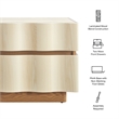 Isola 2 Drawer Nightstand in White Light Oak