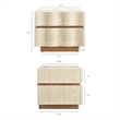 Isola 2 Drawer Nightstand in White Light Oak