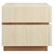Isola 2 Drawer Nightstand in White Light Oak