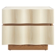 Isola 2 Drawer Nightstand in White Light Oak