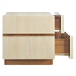 Isola 2 Drawer Nightstand in White Light Oak