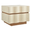 Isola 2 Drawer Nightstand in White Light Oak