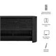Duval 62 Inch Oval Sideboard in Black