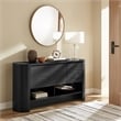 Duval 62 Inch Oval Sideboard in Black