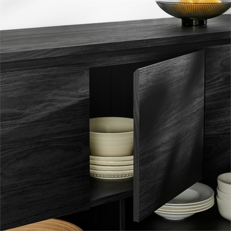 Duval 62 Inch Oval Sideboard in Black