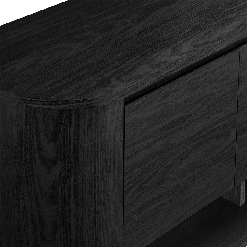 Duval 62 Inch Oval Sideboard in Black