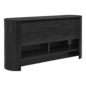 Duval 62 Inch Oval Sideboard in Black