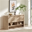Duval 62 Inch Oval Sideboard in Light Oak