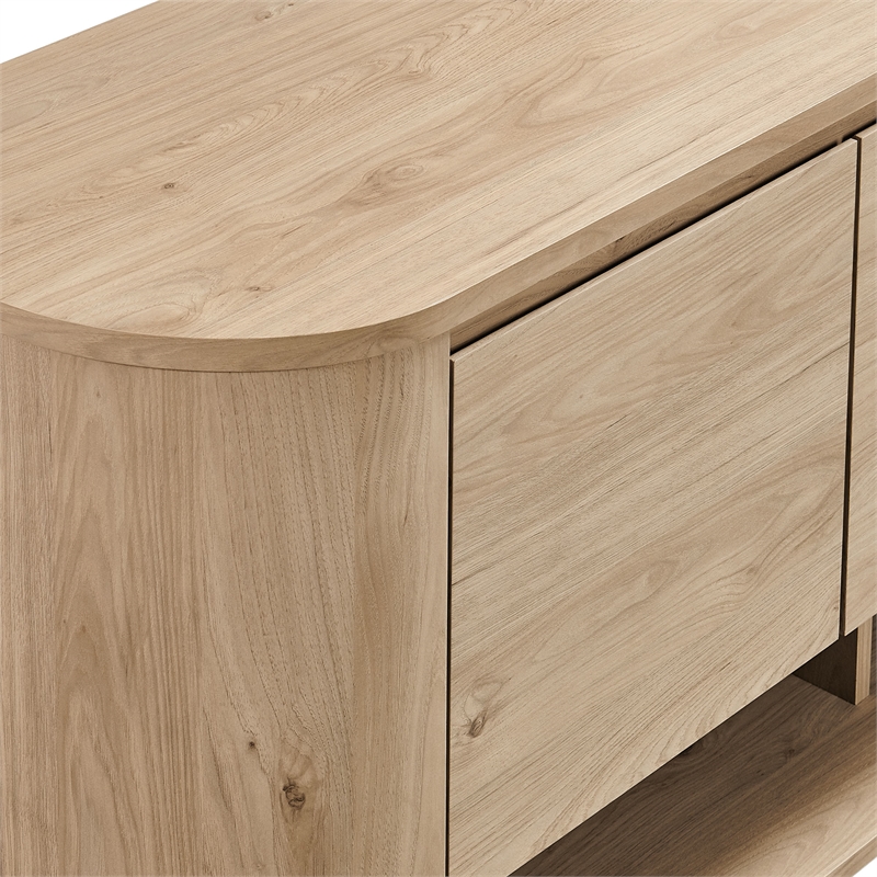 Duval 62 Inch Oval Sideboard in Light Oak
