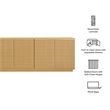 Render 4-Door Fluted Sideboard Cabinet TV Stand in Oak