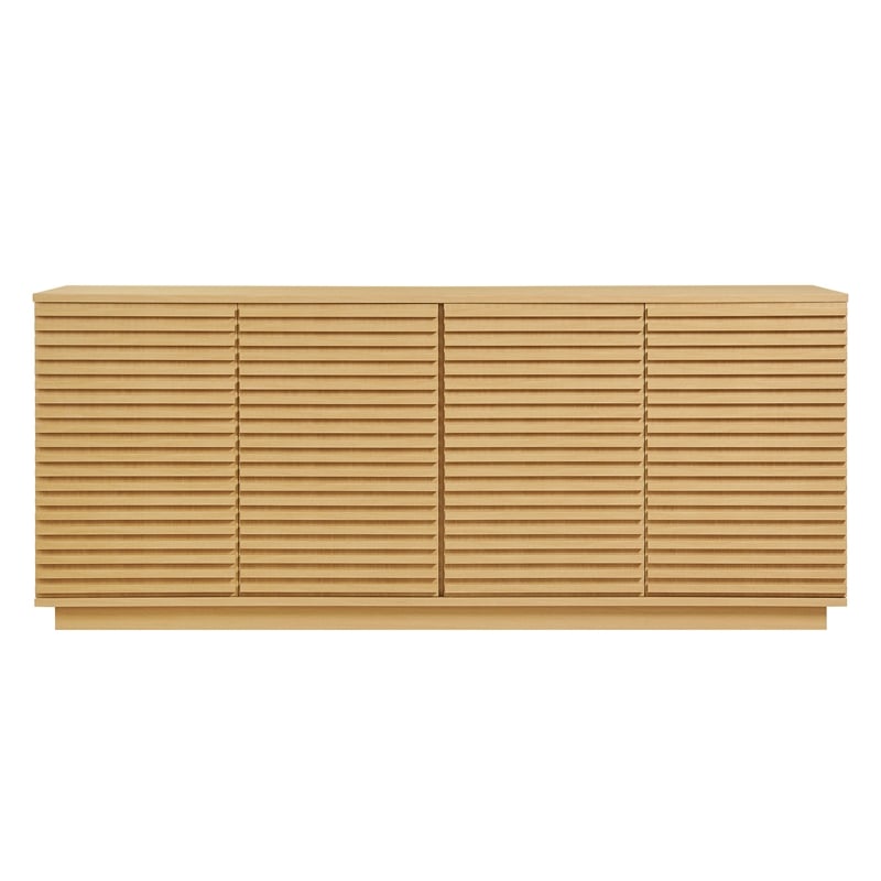 Render 4-Door Fluted Sideboard Cabinet TV Stand in Oak