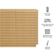 Render 2-Door Fluted Accent Cabinet in Oak