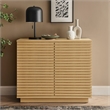 Render 2-Door Fluted Accent Cabinet in Oak