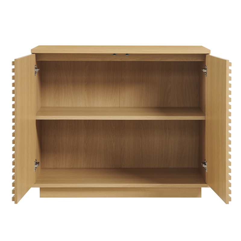 Render 2-Door Fluted Accent Cabinet in Oak