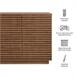Render 2-Door Fluted Accent Cabinet in Walnut