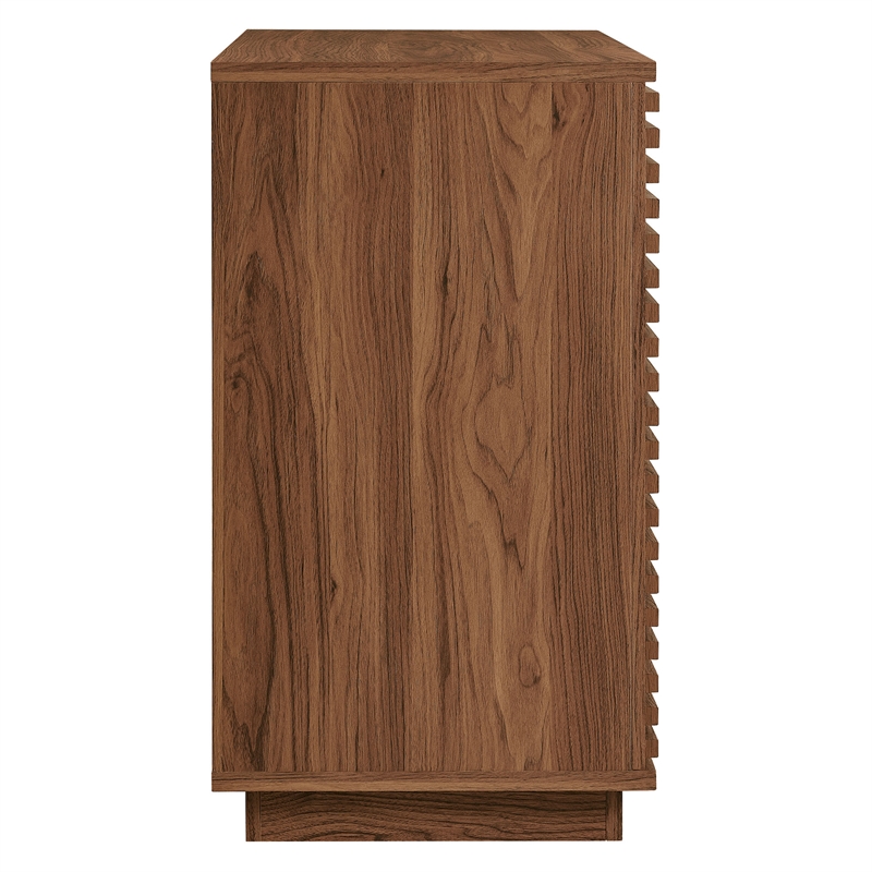 Render 2-Door Fluted Accent Cabinet in Walnut