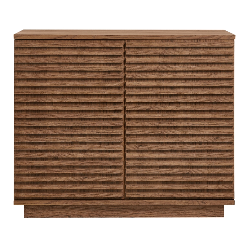 Render 2-Door Fluted Accent Cabinet in Walnut