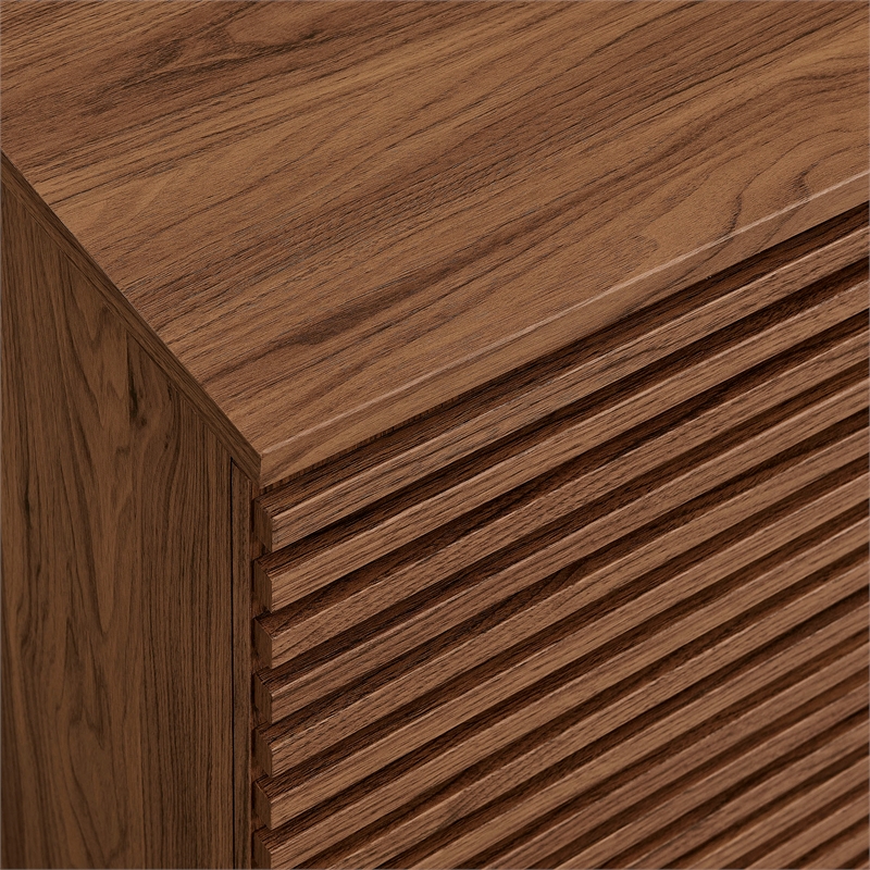 Render 2-Door Fluted Accent Cabinet in Walnut