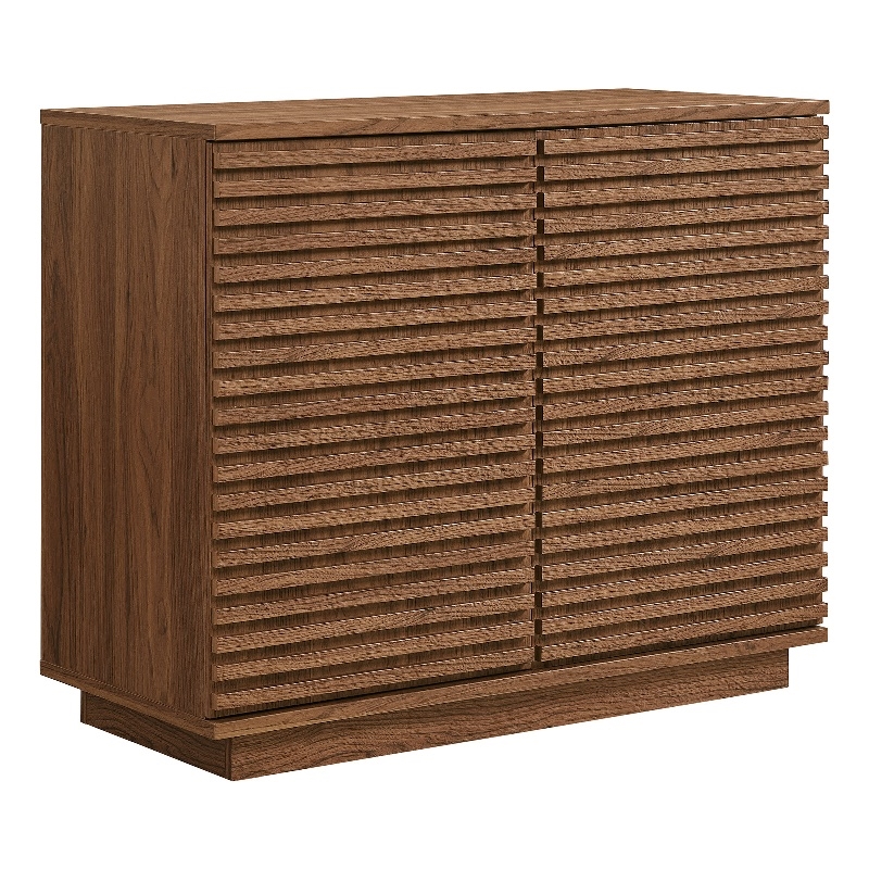 Render 2-Door Fluted Accent Cabinet in Walnut