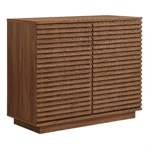Render 2-Door Fluted Accent Cabinet in Walnut