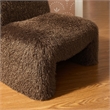 Mina Faux Fur Accent Chair in Brown