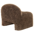 Mina Faux Fur Accent Chair in Brown