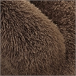 Mina Faux Fur Accent Chair in Brown
